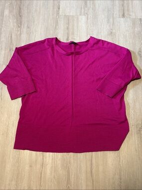 Cyrus Bright Fuchsia Relaxed Knit Top